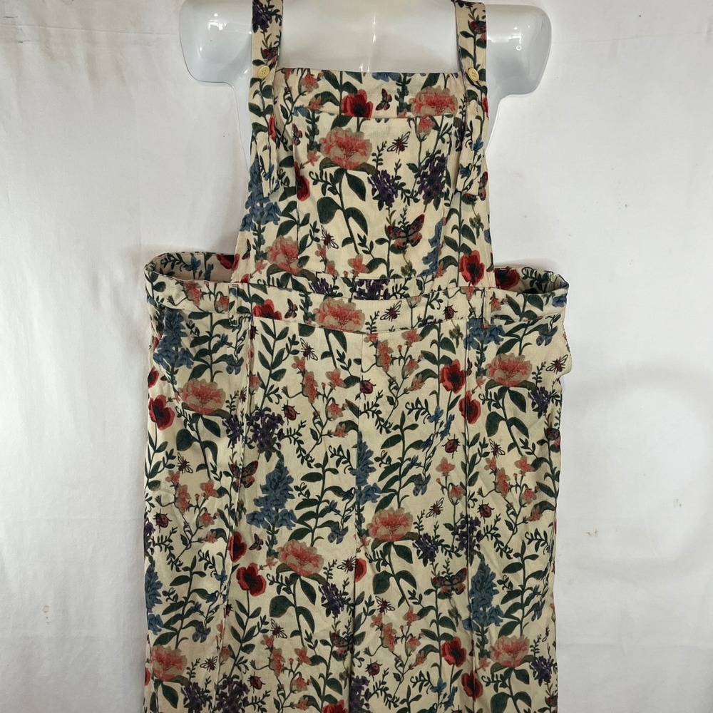 Cider Floral Corduroy Overalls 3XL Butterfly Botanical Print Wide Leg Jumpsuit